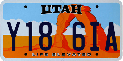 UT license plate Y186IA