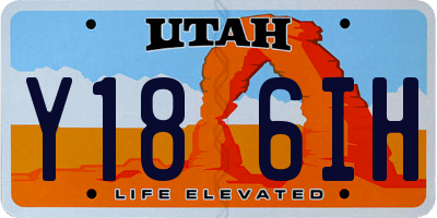 UT license plate Y186IH