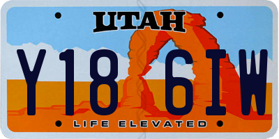 UT license plate Y186IW