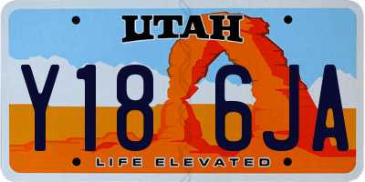 UT license plate Y186JA