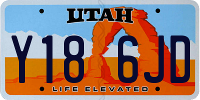 UT license plate Y186JD