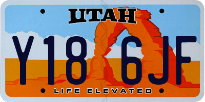 UT license plate Y186JF