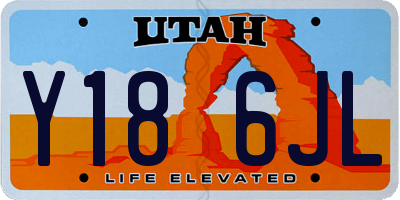 UT license plate Y186JL