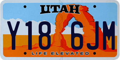 UT license plate Y186JM
