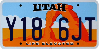 UT license plate Y186JT