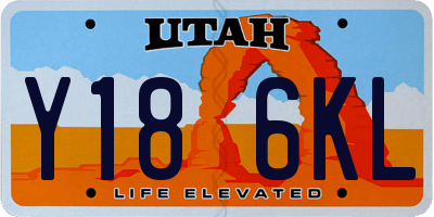 UT license plate Y186KL