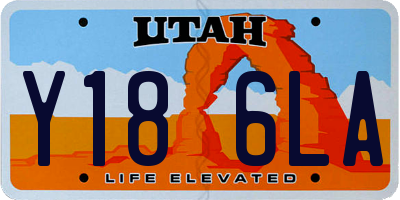 UT license plate Y186LA