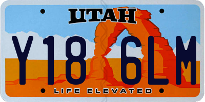 UT license plate Y186LM