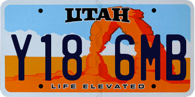 UT license plate Y186MB