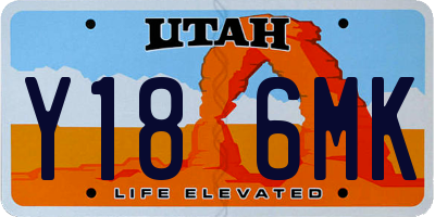 UT license plate Y186MK