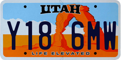 UT license plate Y186MW