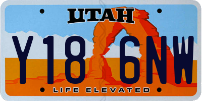 UT license plate Y186NW