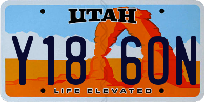 UT license plate Y186ON