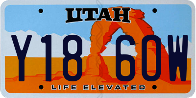 UT license plate Y186OW