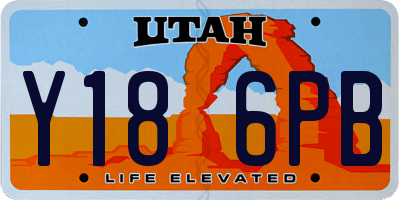UT license plate Y186PB