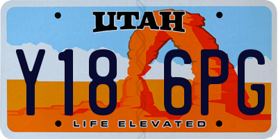 UT license plate Y186PG