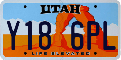 UT license plate Y186PL