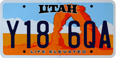 UT license plate Y186QA