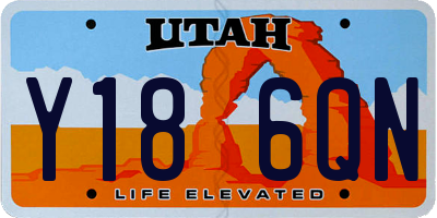 UT license plate Y186QN