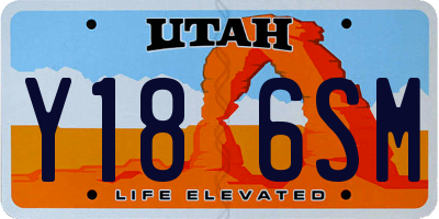 UT license plate Y186SM