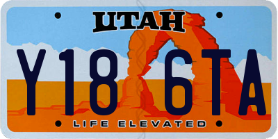 UT license plate Y186TA