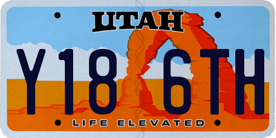 UT license plate Y186TH