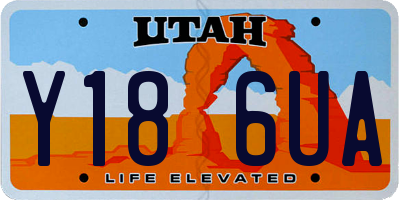 UT license plate Y186UA