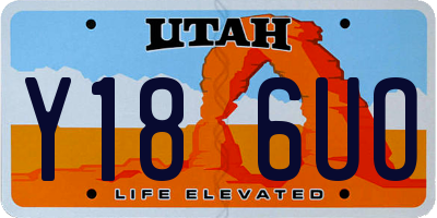UT license plate Y186UO