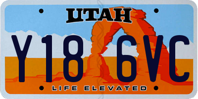 UT license plate Y186VC