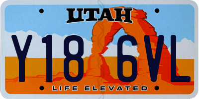UT license plate Y186VL