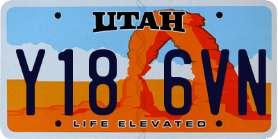 UT license plate Y186VN