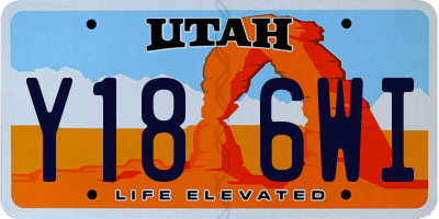 UT license plate Y186WI