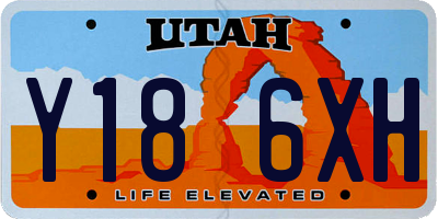 UT license plate Y186XH