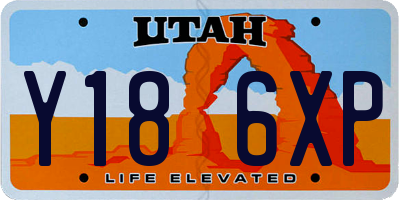 UT license plate Y186XP
