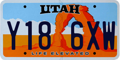 UT license plate Y186XW
