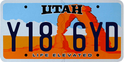 UT license plate Y186YD