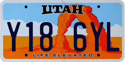 UT license plate Y186YL