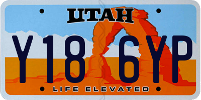 UT license plate Y186YP