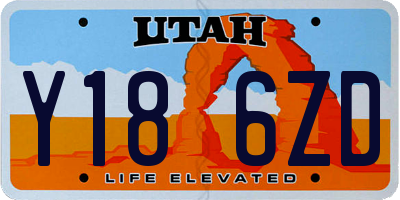 UT license plate Y186ZD