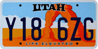 UT license plate Y186ZG