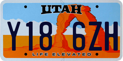 UT license plate Y186ZH