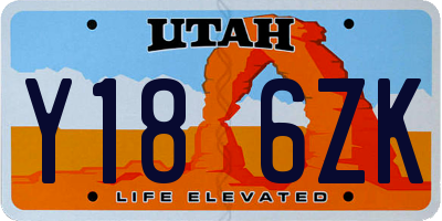 UT license plate Y186ZK