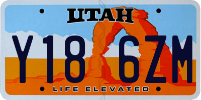 UT license plate Y186ZM