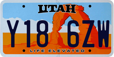 UT license plate Y186ZW