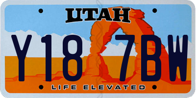 UT license plate Y187BW