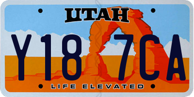 UT license plate Y187CA