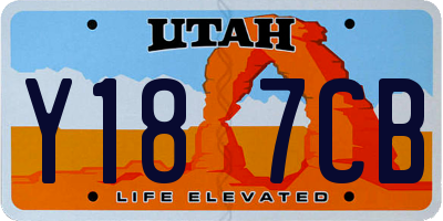 UT license plate Y187CB