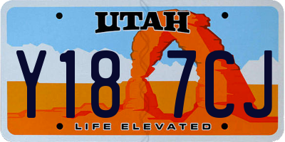 UT license plate Y187CJ