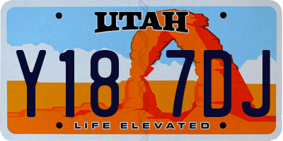 UT license plate Y187DJ