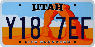 UT license plate Y187EF